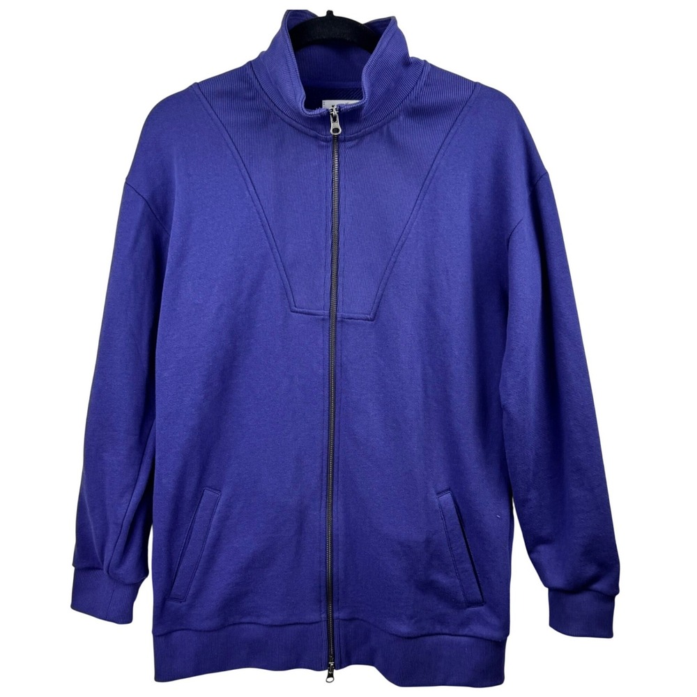Kinesis Jacket Womens Small Blue‎ Ribbon Full Zip French Terry Active NEW NWT